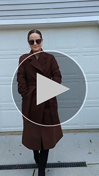 ジャケット・アウター less tailor long coat brown Hfyihgf Women's Lapel Button Down Long Trench Coat Wool